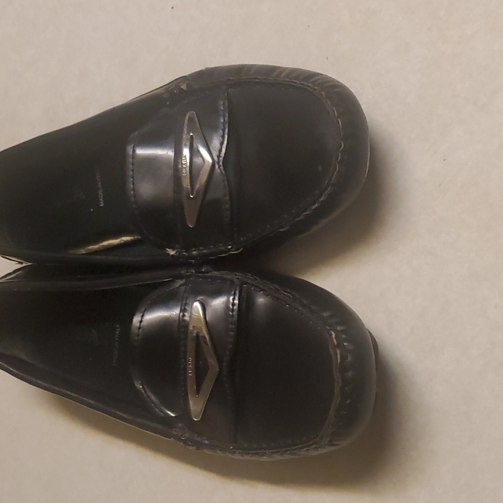 Authentic black leather Prada flats loafers size 36 us 6 - Picture 10 of 12